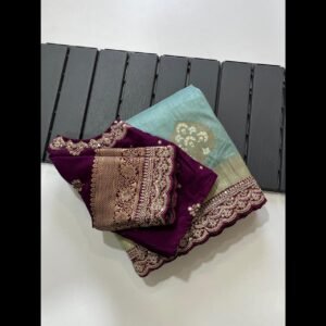 Pure Banarasi Pattu Saree with elegant Weaving flower on all over the saree – Pre order