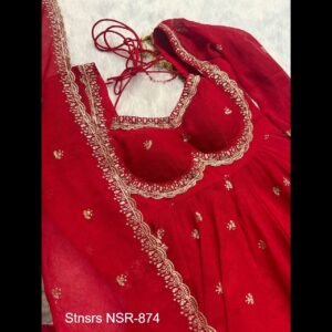 Designer Party Wear Look Top-bottom and Dupatta With Heavy Embroidery Work- Size M (38) L(40) XL(42) and XXL(44) Pre order