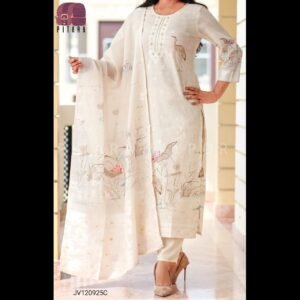 Premium mul chanderi jacquard kurta intricately weaved and hand work highlighted size : 38 to 44