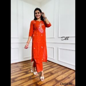Premium cotton flex in most trending *RUST colour* in 2 pc pant set Sizes 38 40 42 44 46