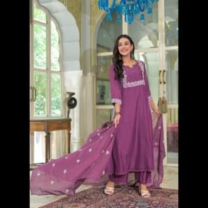 Anarkali Mul Chanderi Salwer Suit Size – M-38 , L-40 , Xl-42 , XXL – 44