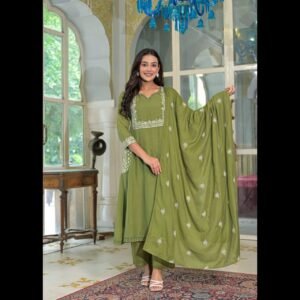 Anarkali Mul Chanderi Salwer Suit Size – M-38 , L-40 , Xl-42 , XXL – 44