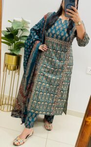 Premium Fine Cotton Fusion Azrak Salwar Suit Size 36 38 40 42 44 46