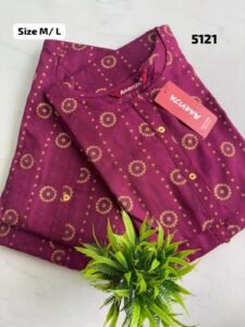 Soft Cotton Purple Kurtis Size L (40)