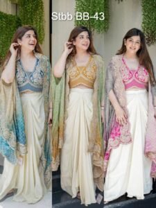 New Arrival – Indowestern Suit Dhoti with blouse and duppatta Size 42 ( margin till 44)