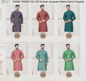 Jacquard Men Kurta Pyjama Size 38,40,42,44