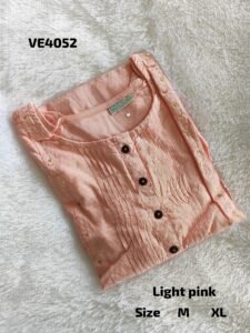 Soft Cotton Kurtis Light Pink Size XL(42)