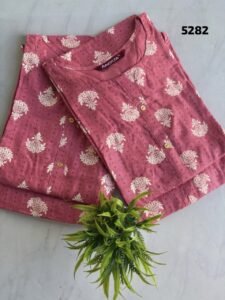 Soft Cotton Kurtis Pink Size XXL(44)