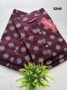 Soft Cotton Kurtis Dark Purple Size XXL(44)