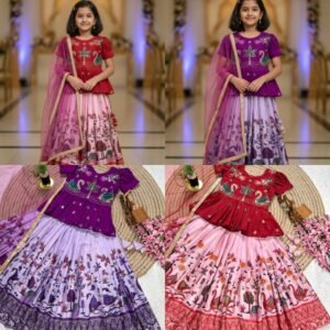 Kids Cotton Silk Kediya Lengha Size Age 2 till 15 years